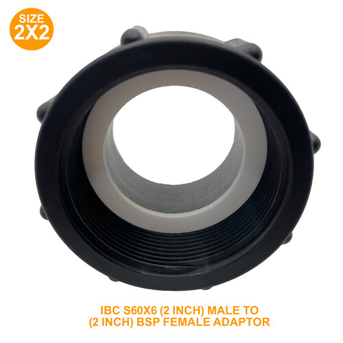 IBC S60x6 (2 inch) Male to (60mm) BSP Female Adaptor