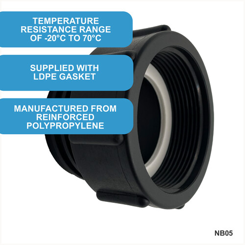 IBC S60x6 (2 inch) Male to (60mm) BSP Female Adaptor