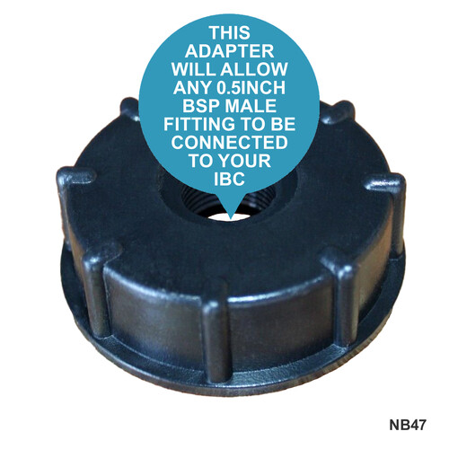 IBC S60x6 (2 inch) Female to 0.5 inch BSP female