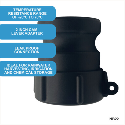 IBC S60x6 (2 inch) Female to (2 inch) Camlock Adaptor