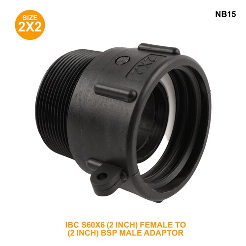 IBC S60x6 (2 inch) Female to (2 inch) BSP Male Adaptor
