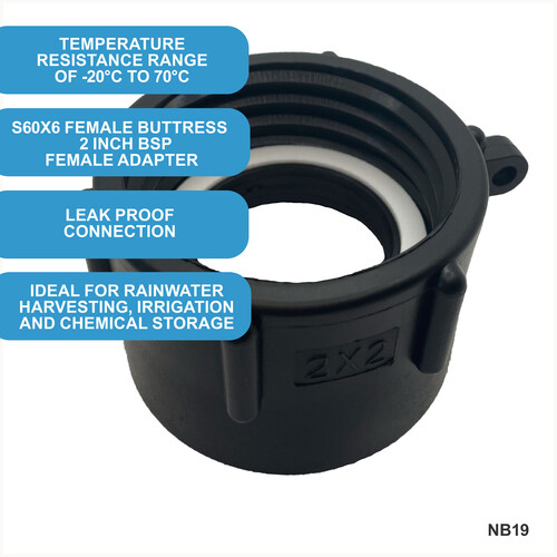 IBC S60x6 (2 inch) Female to (2 inch) BSP Female