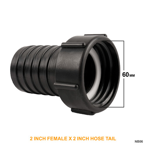 IBC S60x6 (2 inch) Female to (2 inch)  Hose Tail