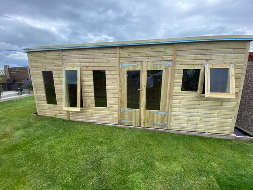 #SHP024 20x8 Pent Summer House