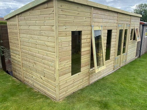 #SHP024 20x8 Pent Summer House