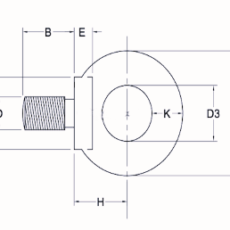 FS250 - M12 LIFTING EYE BOLTS DIN 580 BZP STEEL