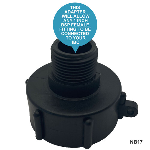 IBC S60x6 (2 inch) Female to (1 inch) BSP Male Adaptor
