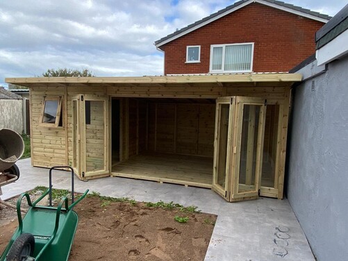 #SHP030 20x10 Pent Combi Summer House