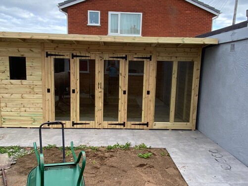 #SHP030 20x10 Pent Combi Summer House