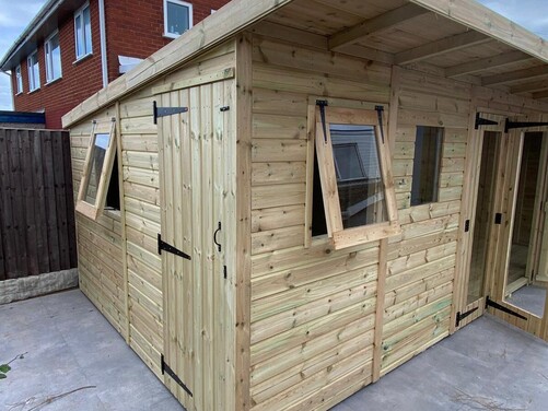 #SHP030 20x10 Pent Combi Summer House
