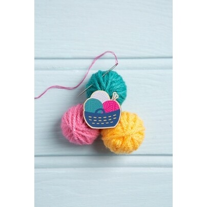 Yarn Basket Needle Minder