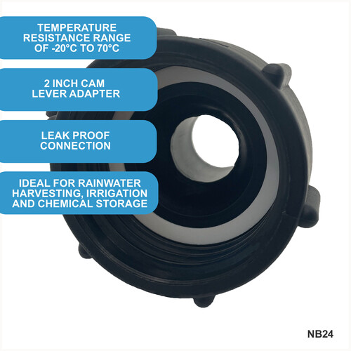 IBC S60x6 (2 inch) Female to (1 inch) Camlock Adaptor