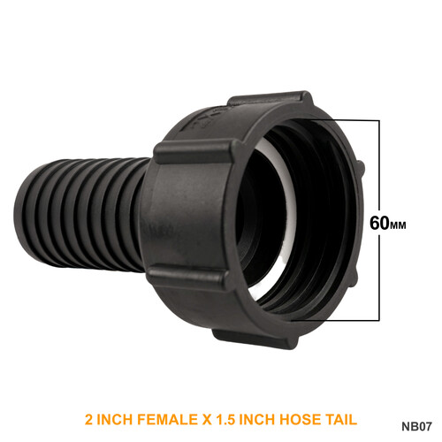 IBC S60x6 (2 inch) Female to (1.5 inch) Hose Tail