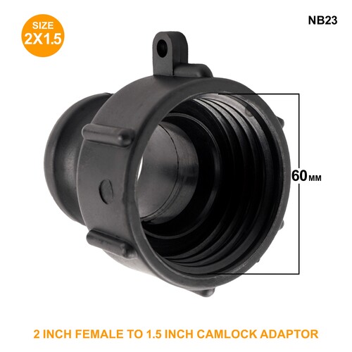 IBC S60x6 (2 inch) Female to (1.5 inch) Camlock Adaptor