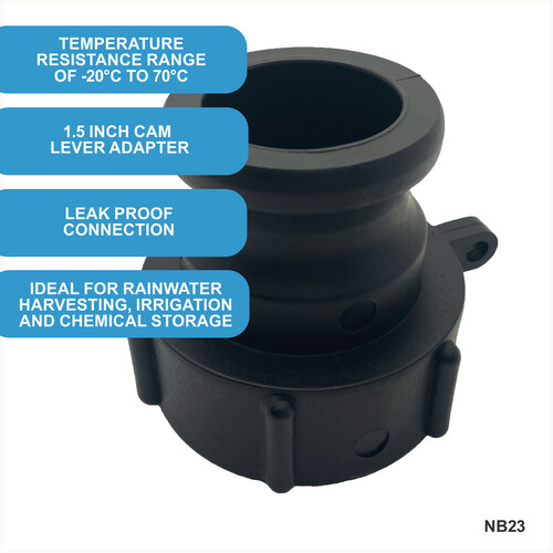 IBC S60x6 (2 inch) Female to (1.5 inch) Camlock Adaptor