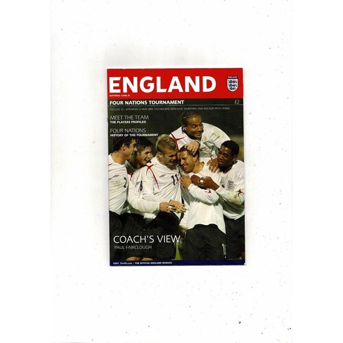 2006 England v Scotland 4 nationas Tournament Football Programme @ Eastbourne