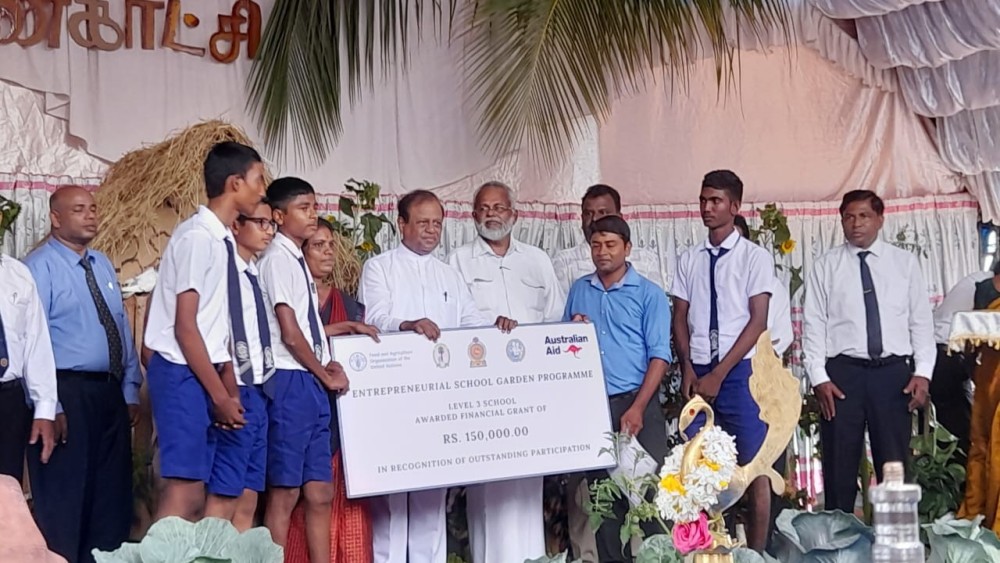 பண்டத்தரிப்பு ஜசிந்தா பாடசாலைக்கு பாராட்டு