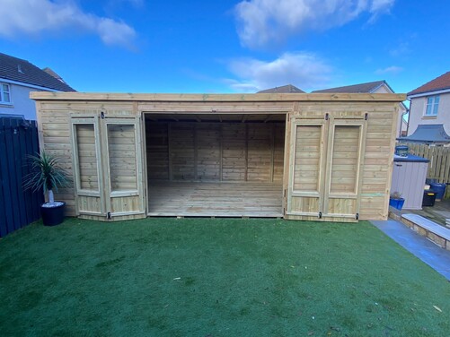 #SHP037 20x10 Pent Summer House