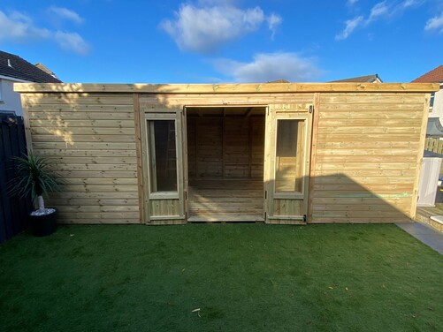 #SHP037 20x10 Pent Summer House