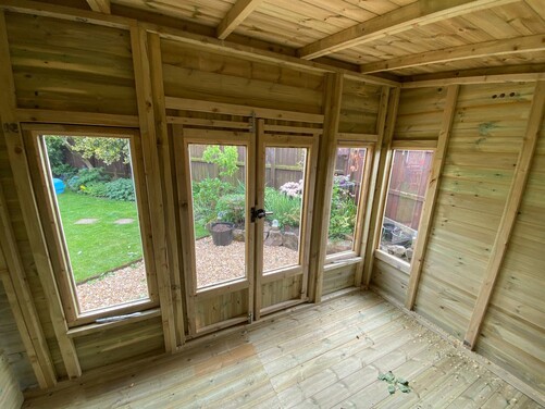 #SHP040 16x8 Pent Combi Summer House