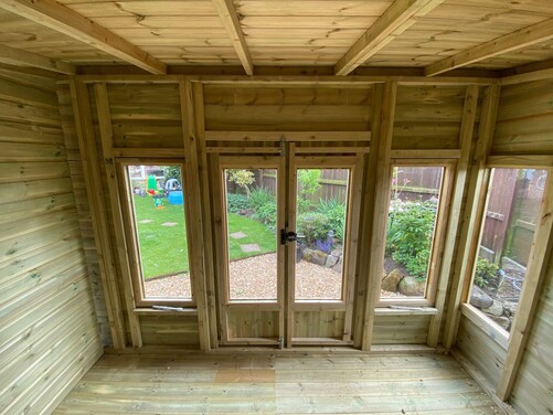 #SHP040 16x8 Pent Combi Summer House