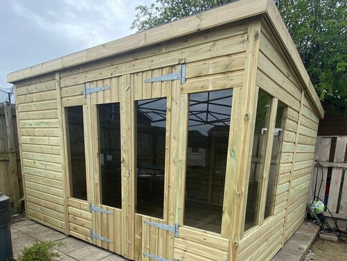 #SHP047 12x10 Pent Summer House
