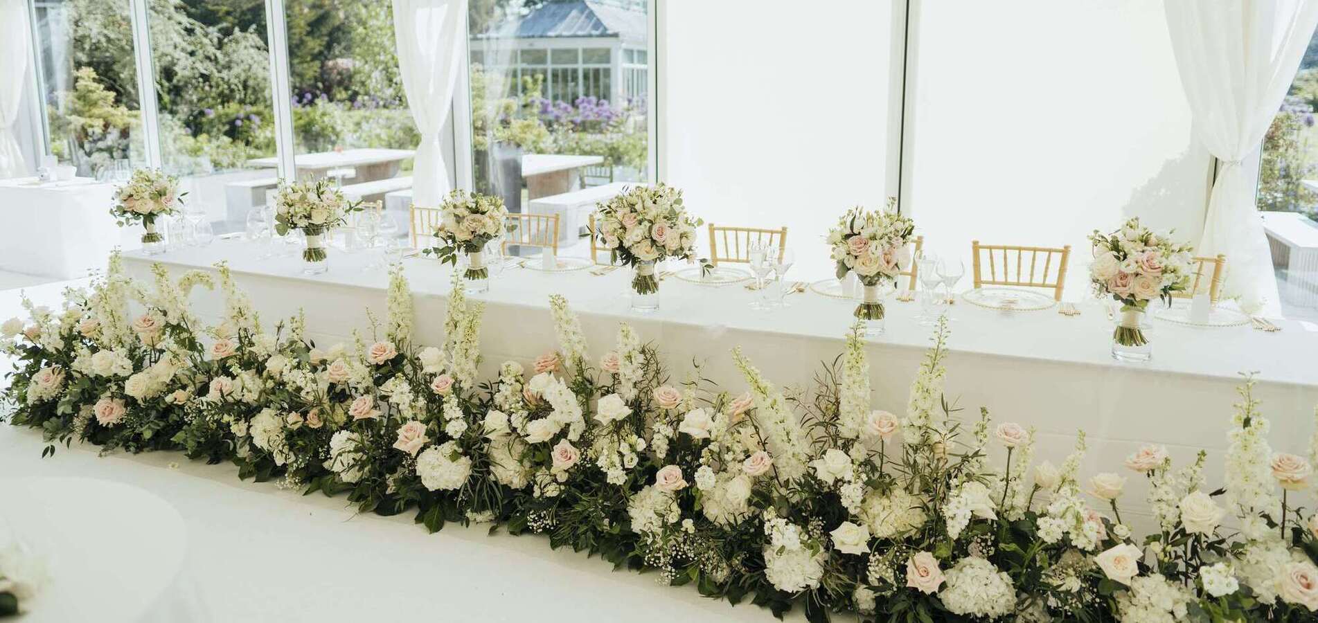 wedding top table flowers