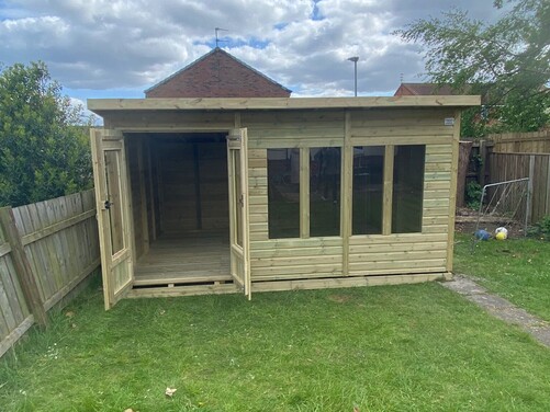 #SHP049 14x10 Pent Summer House