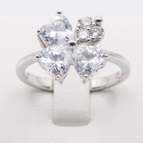 925 Sterling Silver Ring Plated in Rhodium