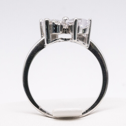 925 Sterling Silver Ring Plated in Rhodium