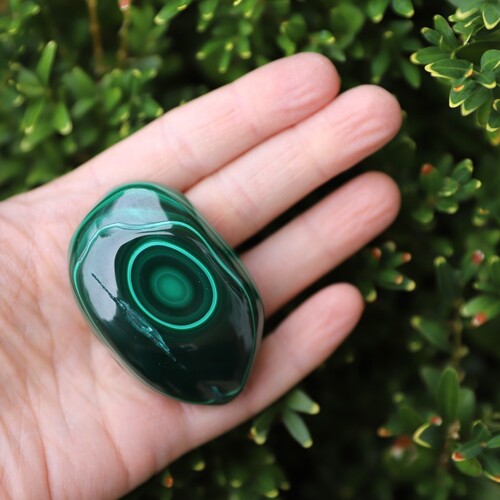 Malachite Polished Palm stone