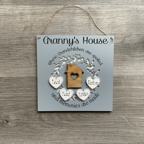 Personalised Grandparents Plaque with Grandchildren Names