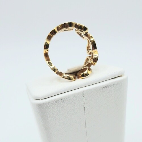 Yellow gold plated silver ring