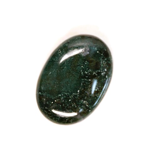 Green Moss Agate Palm Stone