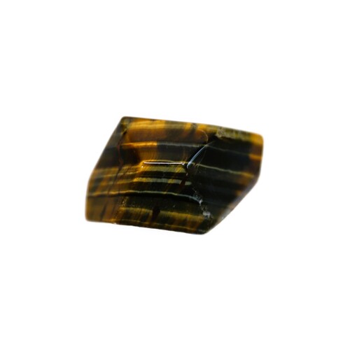 Tigers Eye Palm Stone Faceted sides.