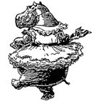 Ballerina Hippo Rubber Stamp (Available in 3 sizes) from £6.89