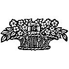 Basket of Flowers Rubber Stamp (Available in 3 sizes) from £6.89