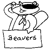 Beaver with Sign Rubber Stamp (Available in 3 sizes) from £6.89