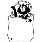 Cat in a Bag Rubber Stamp (Available in 3 sizes) from £6.89