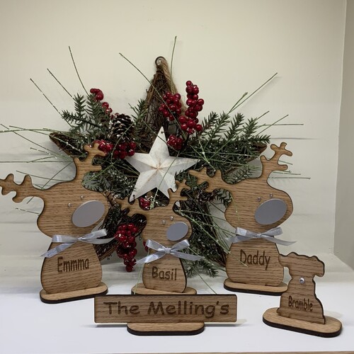 Cute reindeer family