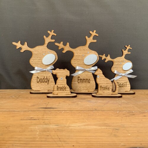 Cute reindeer family