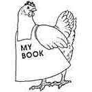 Chicken 'My Book' Rubber Stamp (Available in 3 sizes) from £6.89