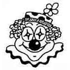 Clown's Face Rubber Stamp (Available in 3 sizes) from £6.89