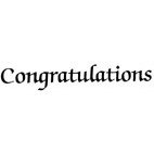 Congratulations Rubber Stamp (Available in 3 sizes) from £6.89