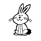 Cute Rabbit Rubber Stamp (Available in 3 sizes) from £6.89