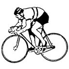 Cyclist Rubber Stamp (Available in 3 sizes) from £6.89