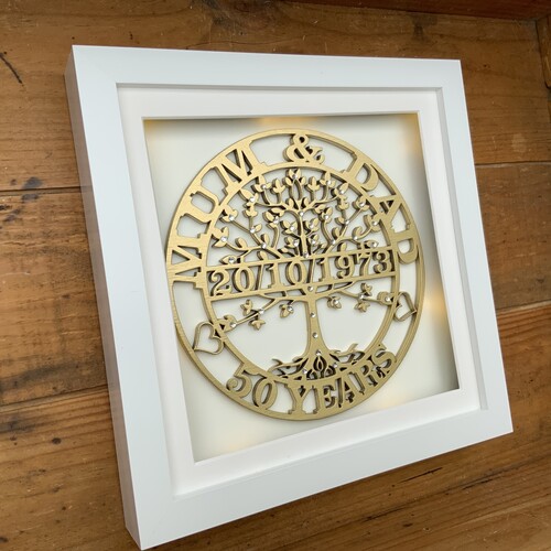 Personalised Tree Of Life Wedding Anniversary Frame