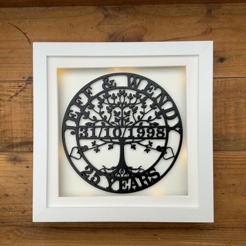 Personalised Tree Of Life Wedding Anniversary Frame