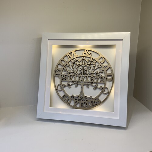 Personalised Tree Of Life Wedding Anniversary Frame