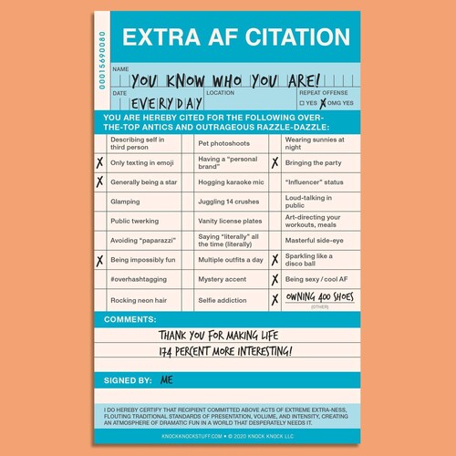 Extra AF Sticky Citation Pad